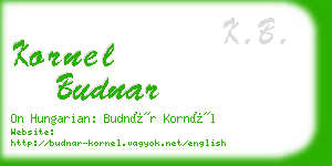kornel budnar business card
